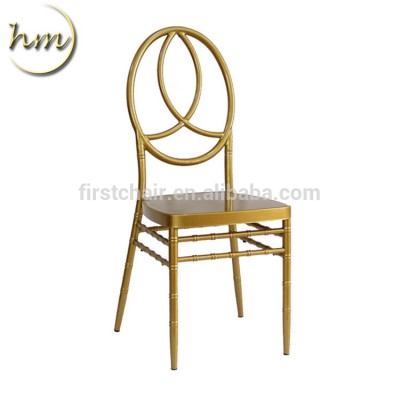 Event and wedding furniture gold plated steel phoenix chair