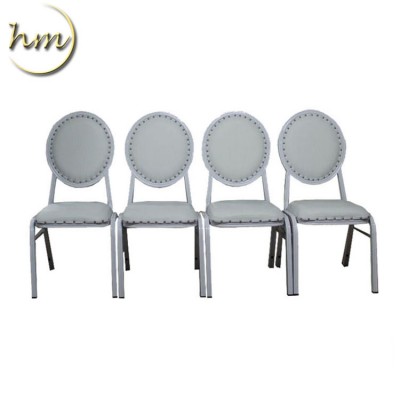 2018 cheap restaurant metal pu leather banquet chair