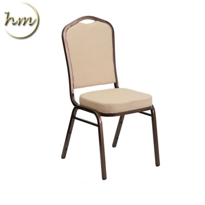 Ivory white stackable steel chair for wedding